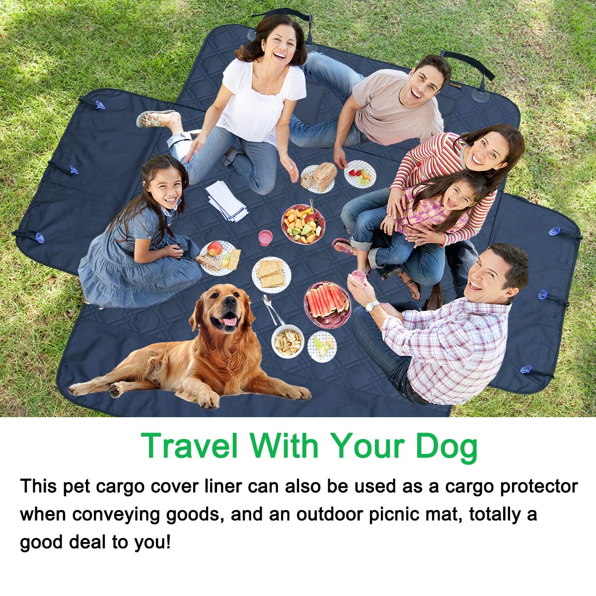 snugcubby Cargo Liner for Dogs 55"x91" Dog Rear Cargo Liner for SUV Cargo Mats for Back Car Trunk Mat for SUV Dog Trunk Cover with Side Walls