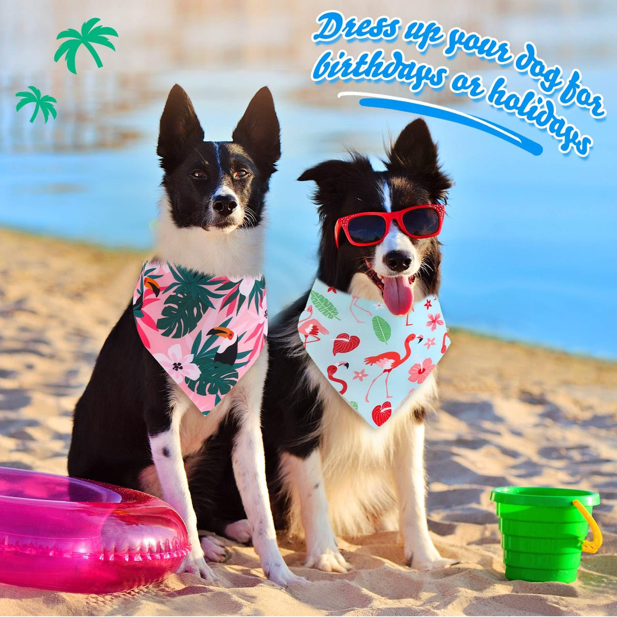 Aliceset 240 Pcs Summer Hawaii Dog Bandana Bulks Flamingo Fruit Patterns Printing Dog Kerchief Set Bibs Triangle Pet Scarf Soft Gifts Daily Cat Puppy Costume Accessories for Small and Medium Puppy