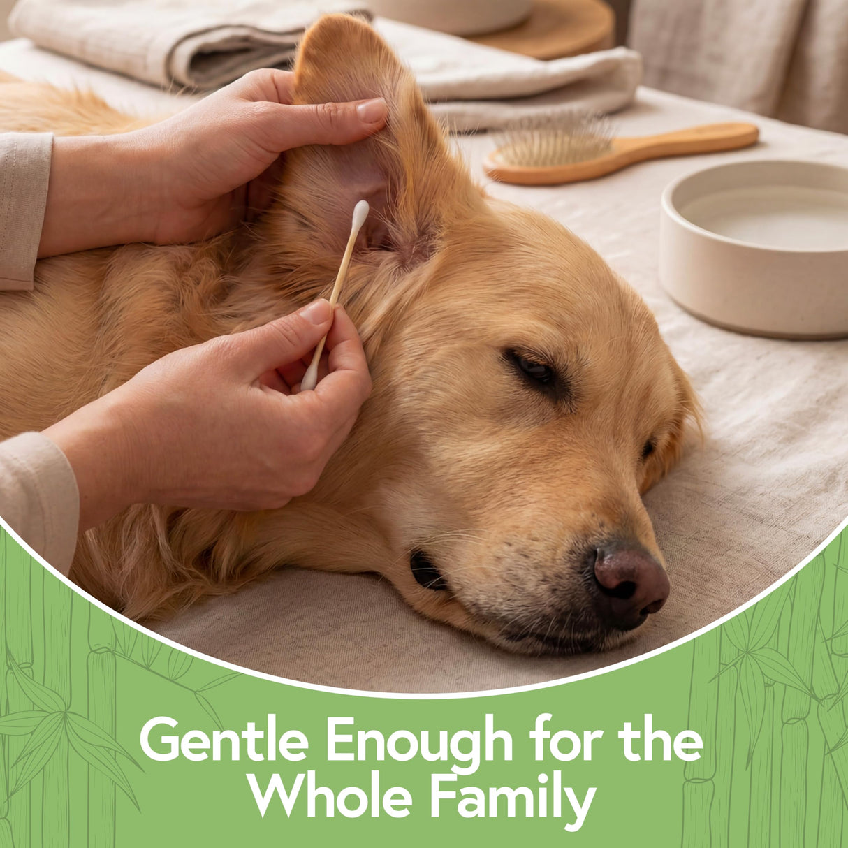 100% Bamboo Cotton Ear Swabs (200-Pack) | Double Tipped Ear Cotton Buds for Beauty & Personal Care | FSC Certified & Hypoallergenic | Suitable for All Ages & Pets | Biodegradable & Disposable