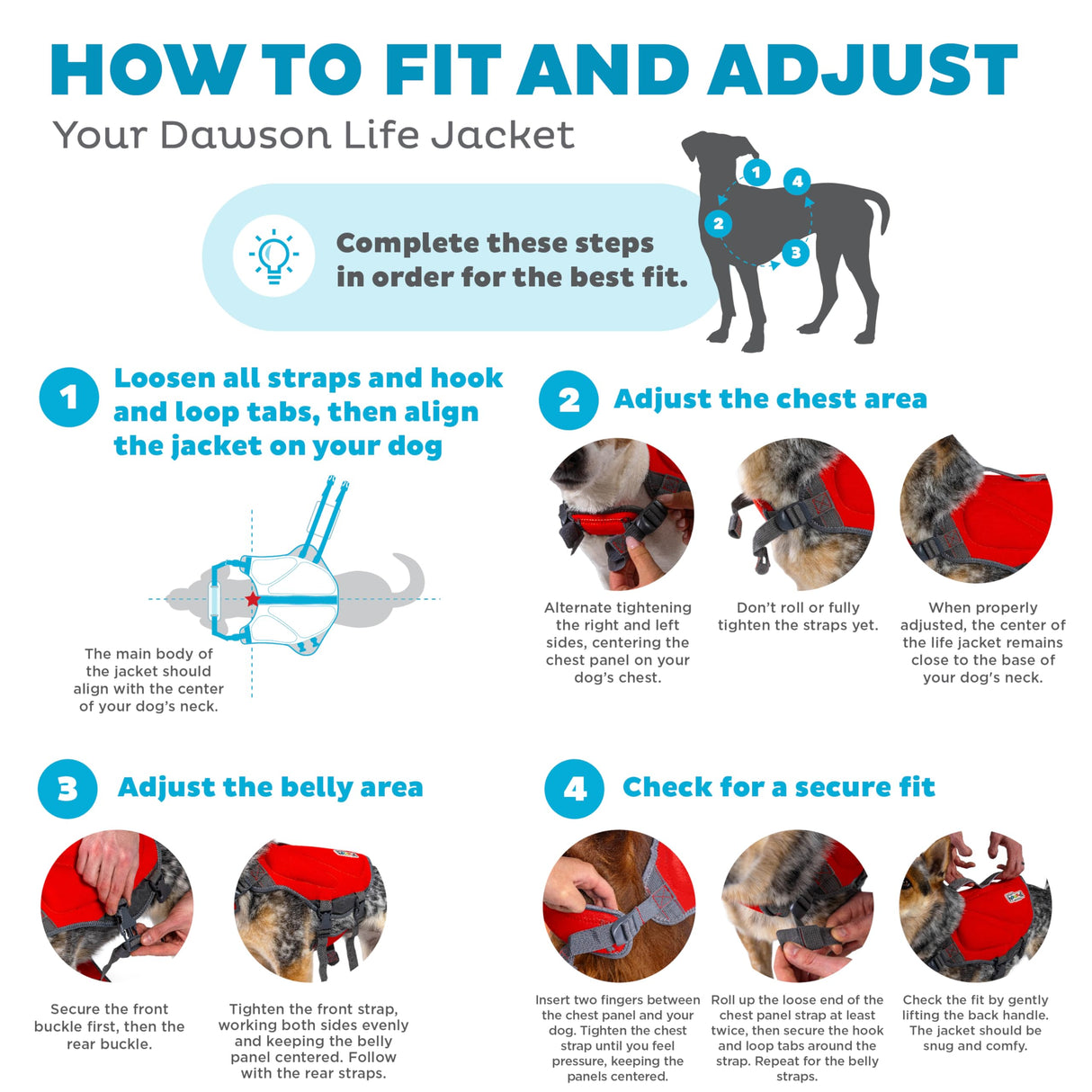 Outward Hound Dawson Swim Red Dog Life Jacket, Large