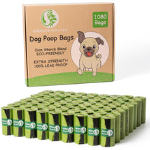 Load image into Gallery viewer, GREENER WALKER Poop Bags for Dog Waste, 1080 Doggy Waste Bags Extra Thick Strong 100% Leak-Proof (Green)