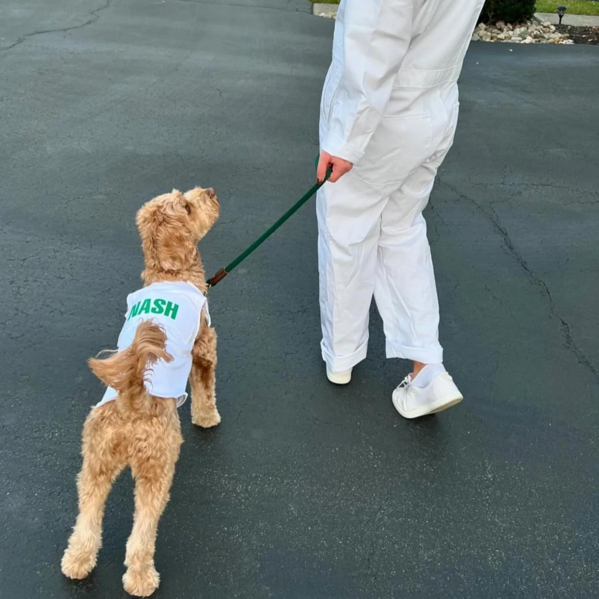 Golf Caddie Bib for Dogs (White) - Personalized Golf Caddy Bib