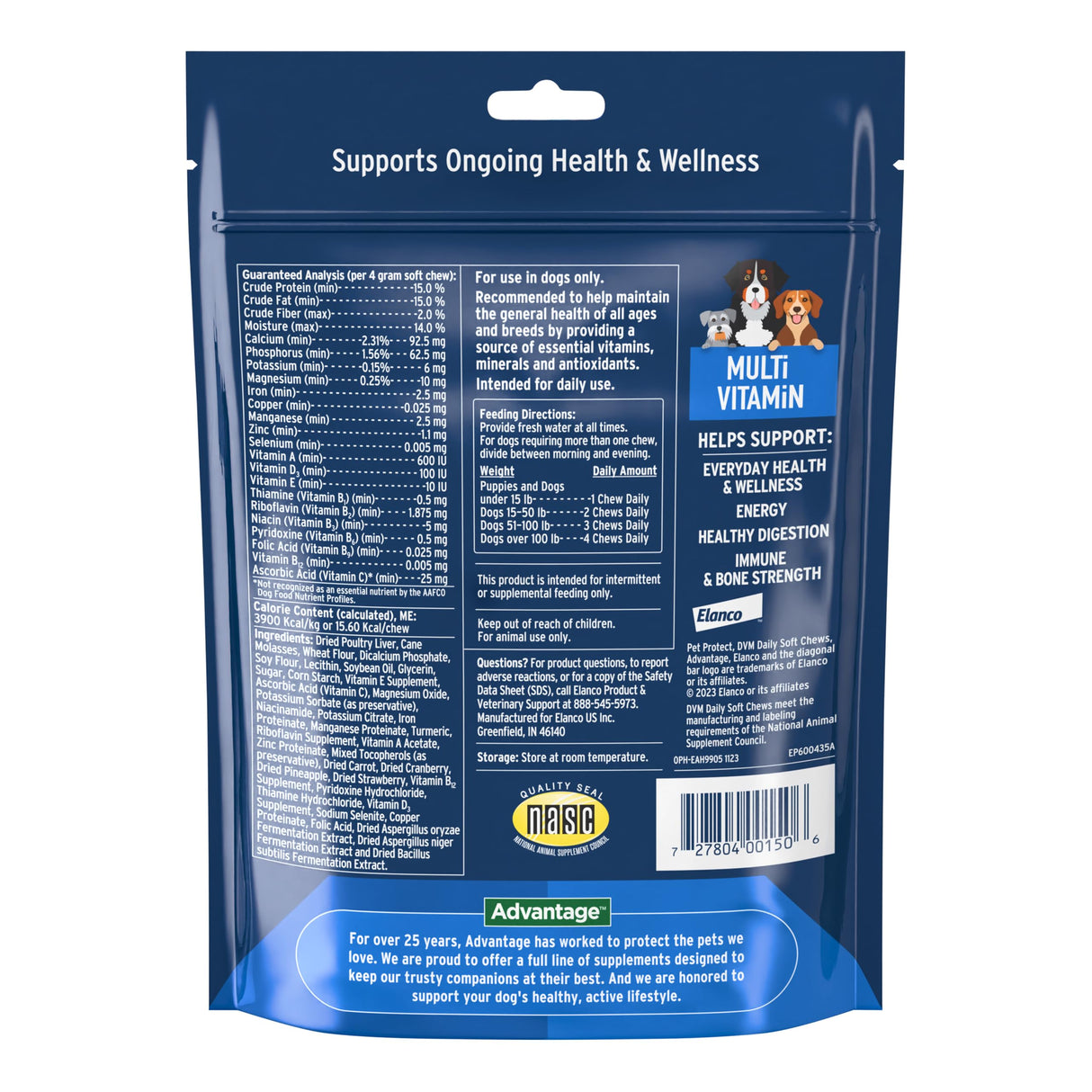 Pet Protect Dog Multivitamin, Vet-Formulated DVM Daily Soft Chews, Supports Ongoing Health & Wellness, Chicken-Flavor (120 Count)