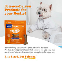Load image into Gallery viewer, Zesty Paws Dental Bones - Fights Tartar & Plaque - Gum, Teeth & Bone Health - Cinnamon for Dog Breath - Immune, Joint, Gut, Skin & Coat Support - Omega 3 EPA & DHA and Calcium - Small Dogs - 28 ct