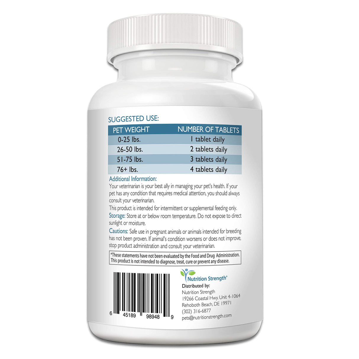 Nutrition Strength Cognitive Support for Dogs, Promotes Dog Brain Health, Mental Support Supplement for Cognitive Difficulties, 120 Chewable Tablets
