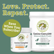 Load image into Gallery viewer, Wholistic Pet Organics Canine Complete - Dog Multivitamin Powder - 1 Lb - Daily Dog Vitamins and Supplements for Homemade Food - Immune System, Skin, Coat & Overall Health - All Breeds - 45 Scoops