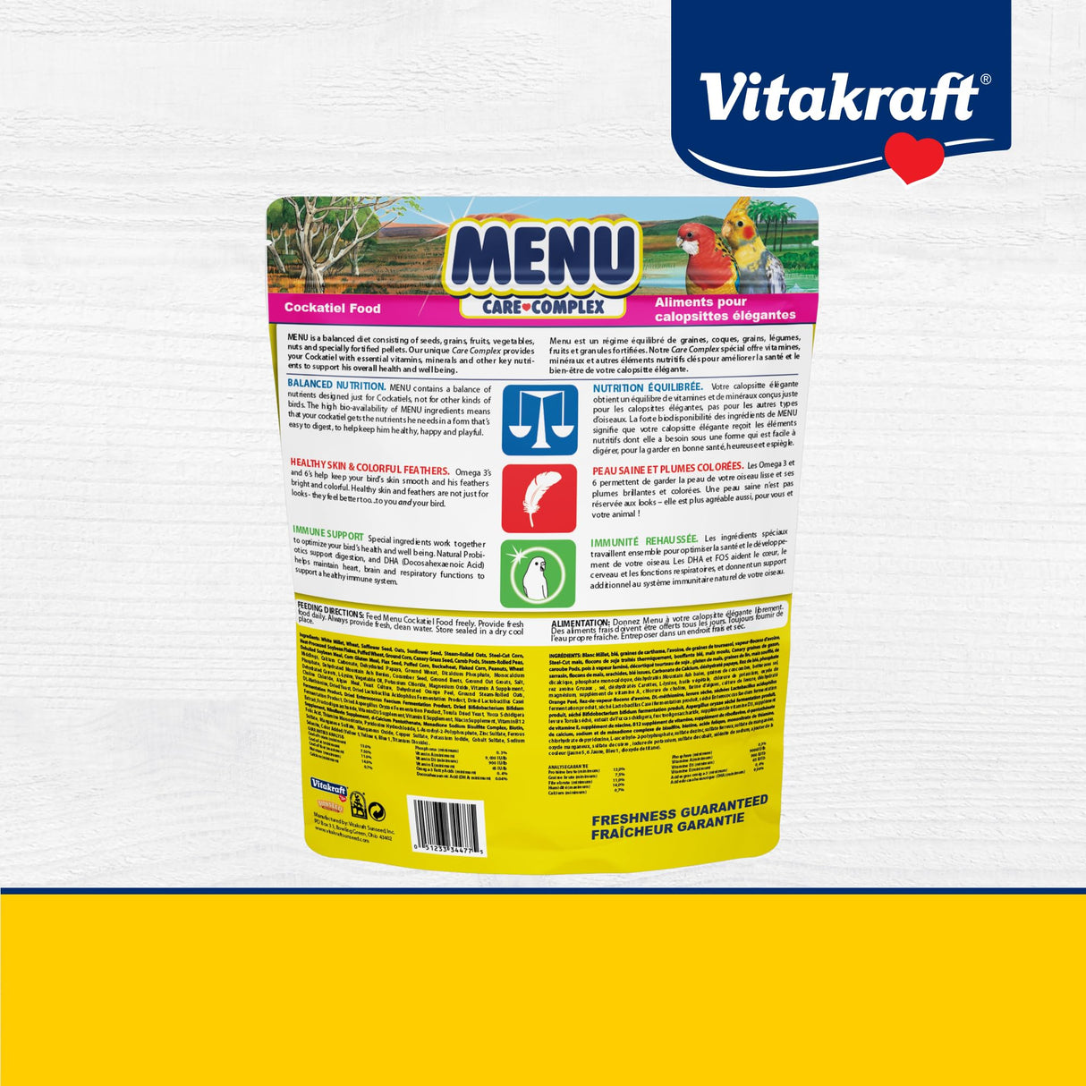 Vitakraft Menu Vitamin Fortified Cockatiel Food, 5 lb