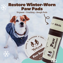 Load image into Gallery viewer, Natural Dog Company Paw Soother Balm & Wax - Dog Paw Balm & Moisturizer for Dry, Cracked Paw Pads, Helps Moisturize & Condition Winter-Worn Paws, Coconut Oil & Calendula, Daily Paw Care, 2 oz Stick