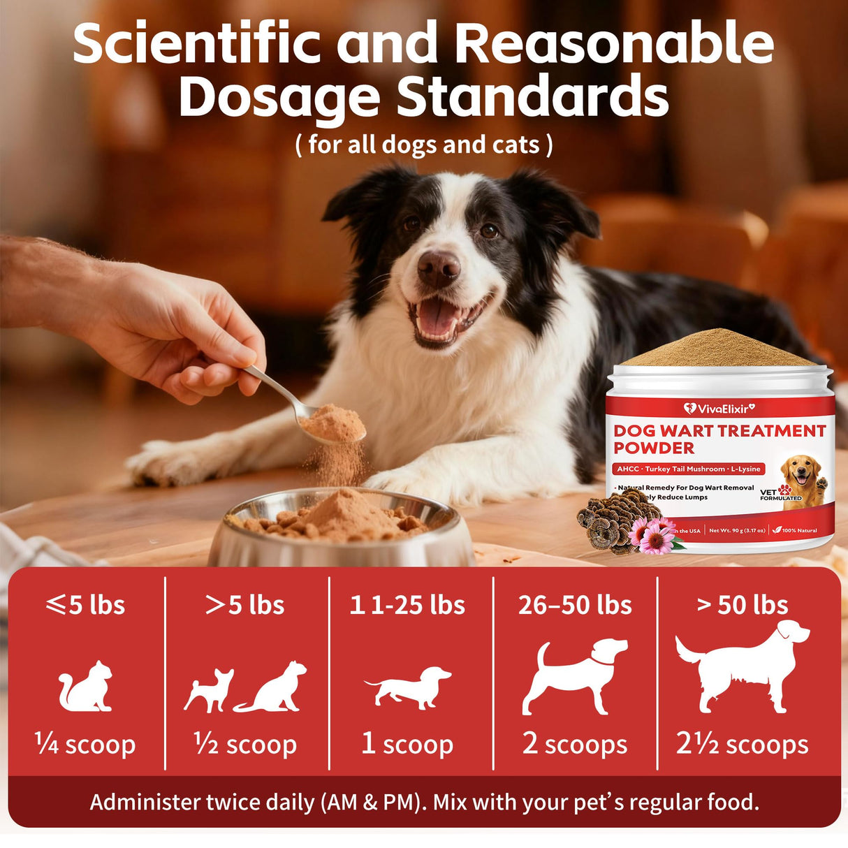 Dog Wart Remover - Turkey Tail Mushroom for Dogs - Lipoma Treatment for Dogs - Lumps and Bumps Supplement - Immune Support with L-Lysine, Zinc, Taurine, Selenium, Anthocyanins