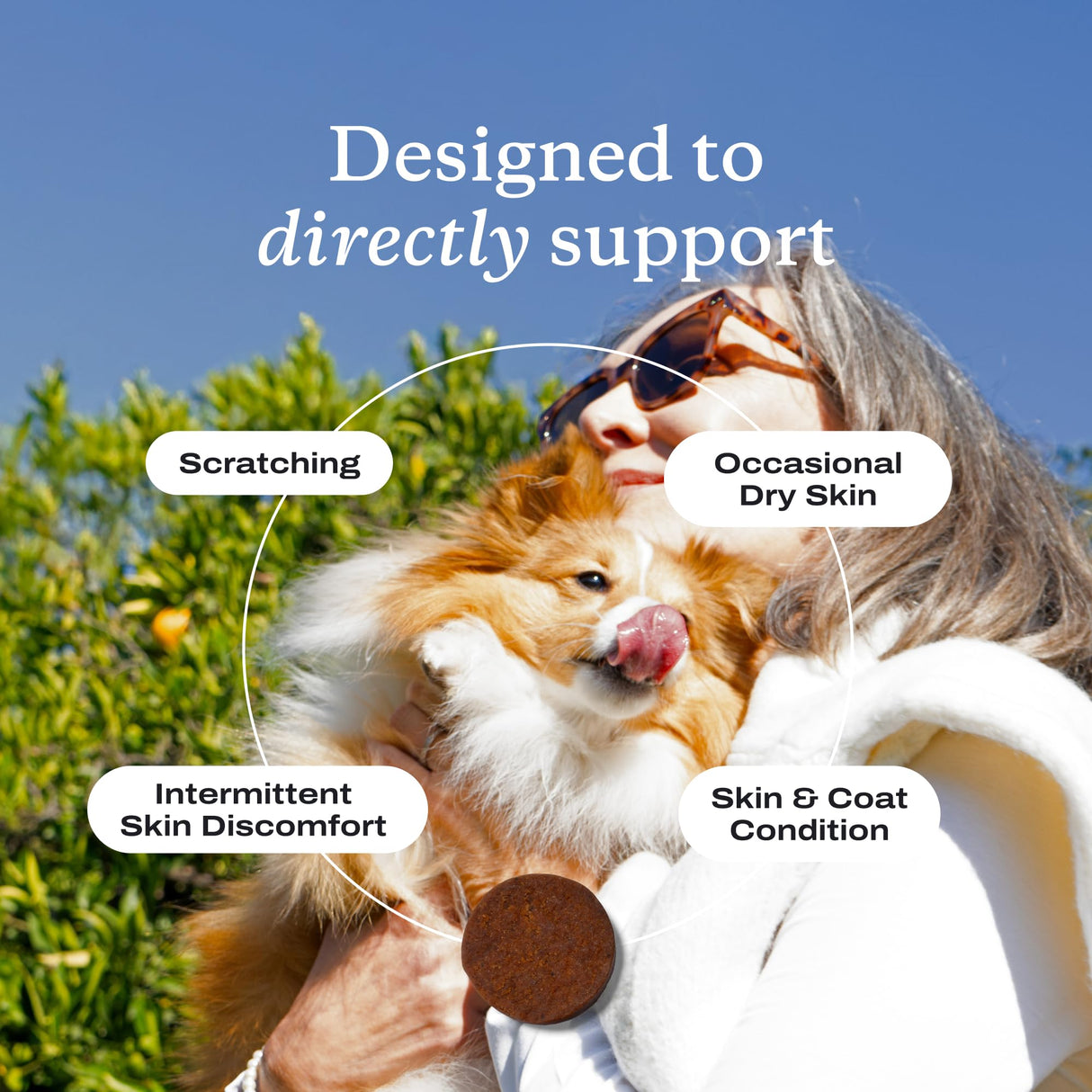 PetLab Co. Skin & Coat Chew - Optimize Scalp and Fur Condition with a Tasty Dog Chew, Packed with Beneficial Fatty Acids, Vitamins and Apple Cider Vinegar - Packaging May Vary
