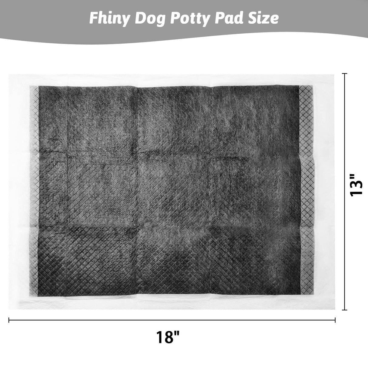 Fhiny Rabbit Pee Pads, 13" x 18" 100 PCS Disposable Bunny Pads Charcoal Leak-Proof Super Absorbent Potty Training Pad with Quick-Dry Surface for Dogs Puppies Cats Kittens or Small Pets