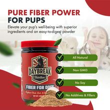 Load image into Gallery viewer, Daybreak Nutrition Fiber for Dogs Psyllium Husk, Beet Root, Dandelion Root, and Prebiotics to Aid in Relief from Diarrhea, Constipation, Anal Gland Issues, and Scoots