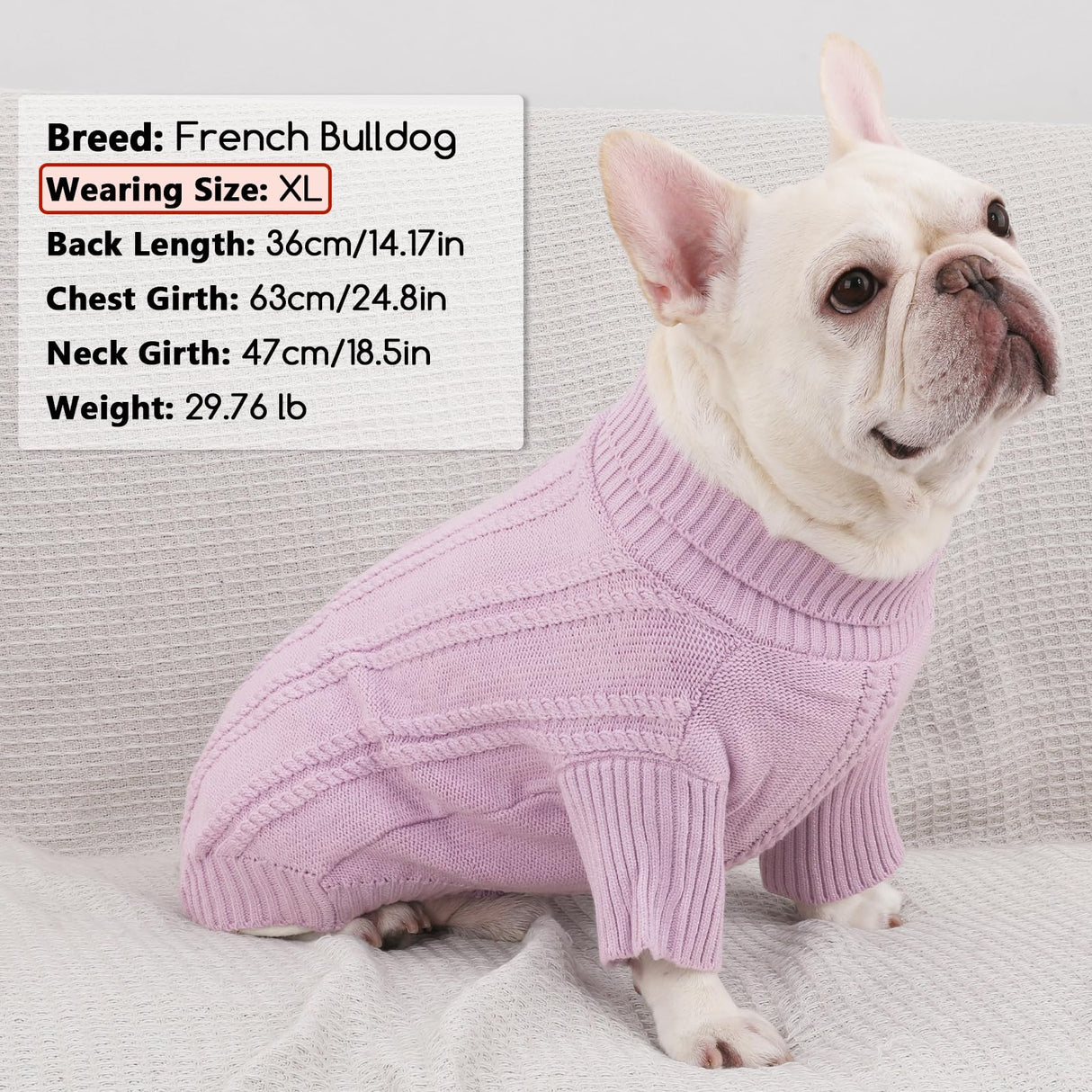 Baobicute Small Dog Sweater Clothes Pullover Knitted Dog Coat Sweaters for Small Dogs Cats Girl Boy Thick Warm Puppy Clothes for Chihuahua Yorkie Bulldog Christmas Cold Weather Pet Outfits