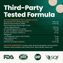 Load image into Gallery viewer, VetriScience Extra Strength Healthy Hip & Joint Chewable Tablets, GlycoFlex Glucosamine and Green-Lipped Mussel Joint Support Supplement for Dogs, Soothe Joint Discomfort, Chicken, 120 Count