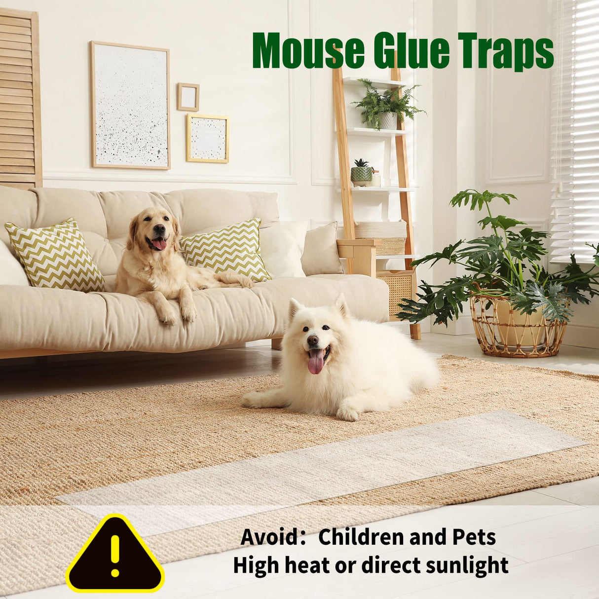 Qualirey Sticky 47 Inch Ultra Large Mouse Trap Mouse Glue Traps Sticky Rat Trap That Work for Trapping Rats Roaches Rodents Heavy Duty Pre Baited Mats Indoor Outdoor Catch Pest Trap (Clear, 4 Pcs)