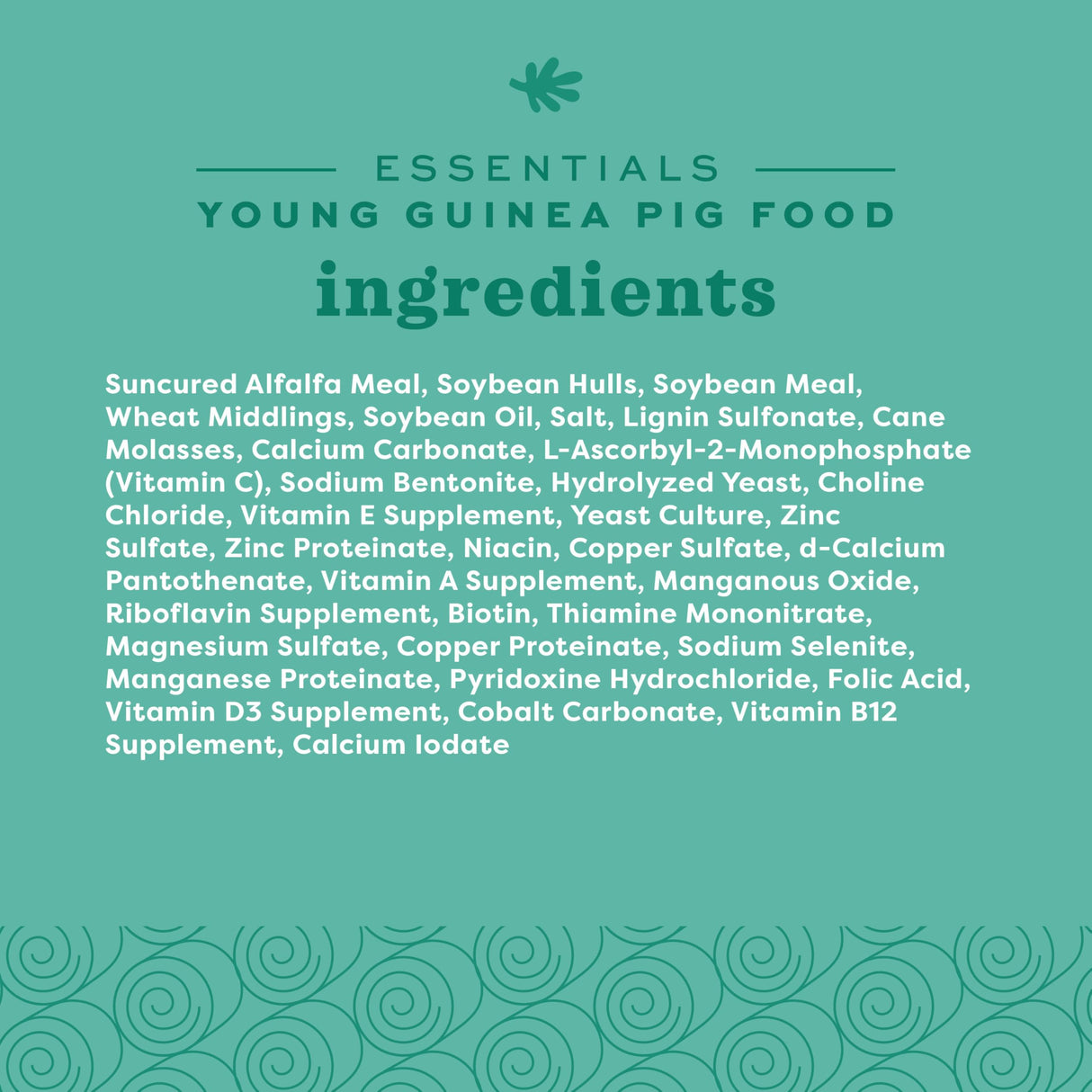 Oxbow Essentials Young Guinea Pig Food, Guinea Pig Pellets Made with Timothy Hay, Stabilized Vitamin C, Small Animal Pet Products, Small Animal Food Made in USA, High Fiber, 10 lb. Bag