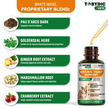 Load image into Gallery viewer, Natural Cats & Dog Yeast Infection Relief - Itchy Skin & Ear Treatment - Reduces Irritation & Relieves Itching and Allergy - Herbal Medicine Drops Supplement - Made in USA