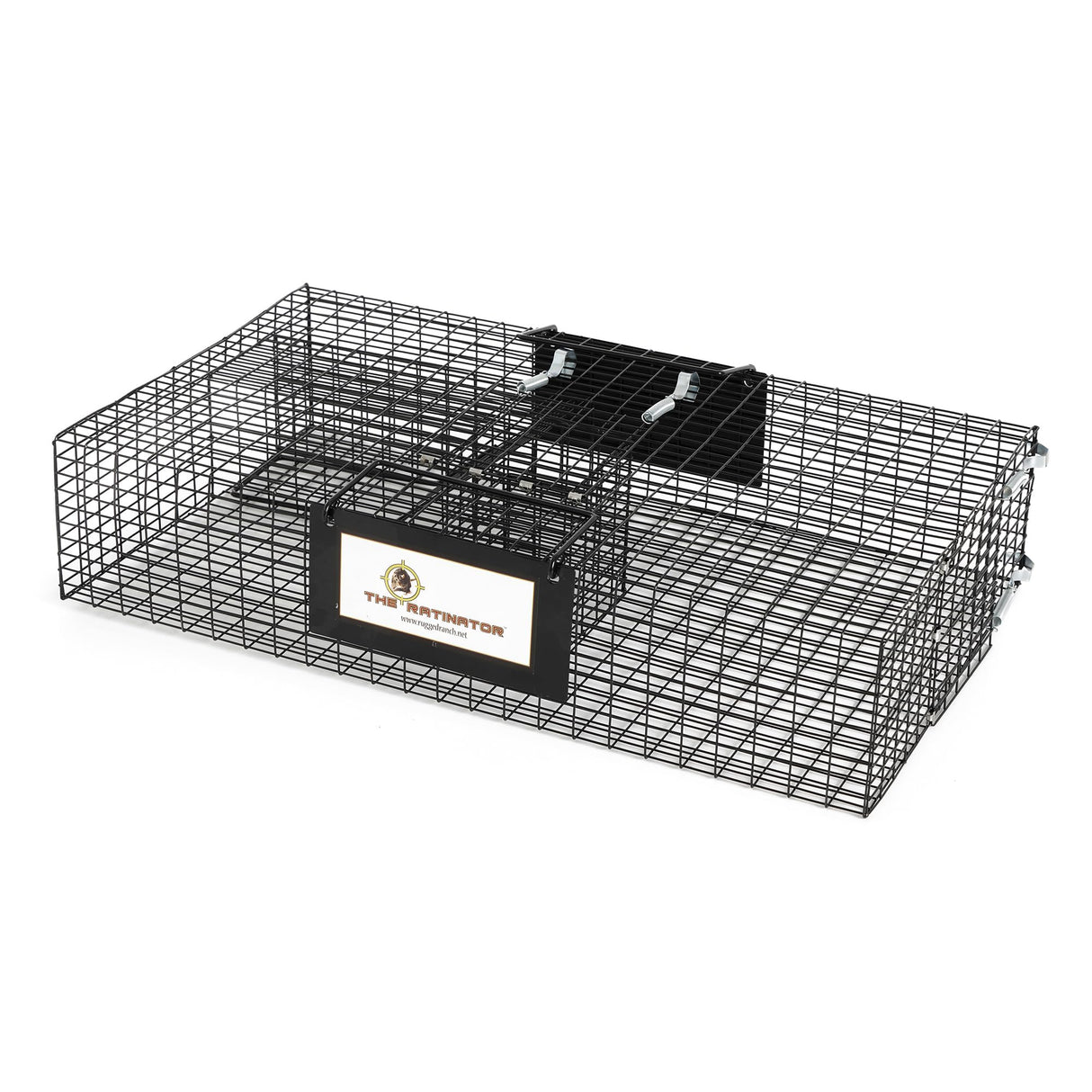 RUGGED RANCH Ratinator No Poison, Multi-Catch Live Animal Rat Catch and Release Cage Trap for Indoor or Outdoor Pest Control, Black