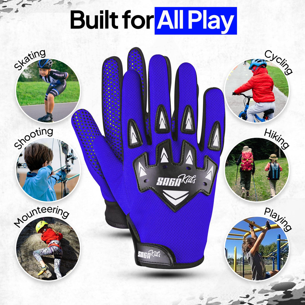 SAGA SPORTS Youth Motocross Gloves β Pro-Grade Protection for Dirt Bike & BMX Riders | High-Performance Gear for Boys & Girls | Built for Future Champions