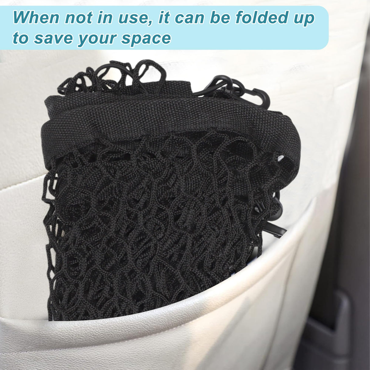 GLIDESMOOTH Dog Car Net Barrier, Hook Pet Divider - Black, 47.24"x27.56"