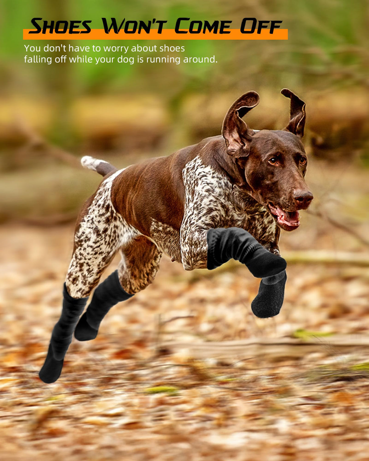Dog Shoes Boots for Medium Dogs, Pet Boots & Paw Protectors for Winter Snowy Day with Adjustable Straps for Walking Running Hiking Outdoor Pet Booties Shoes Socks(Black,L