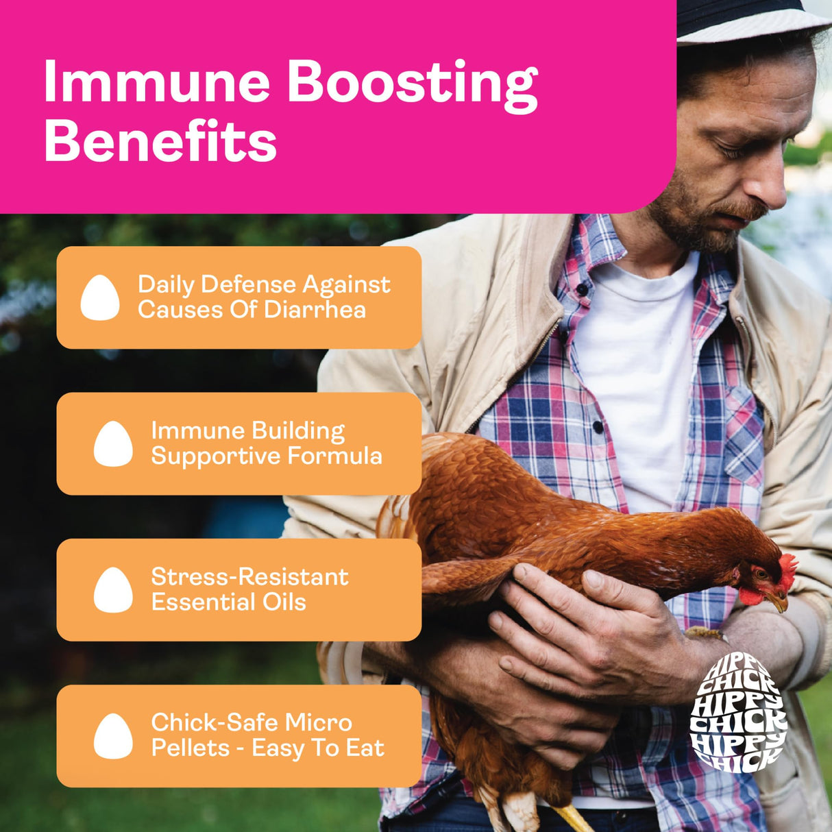 Chicken Probiotics & Vitamins – Immune Support and Stress Relief Supplement for Chicks and Adult Chickens – Digestive Health with Oregano & Garlic – Poultry Feed Additive – 1.5 lb