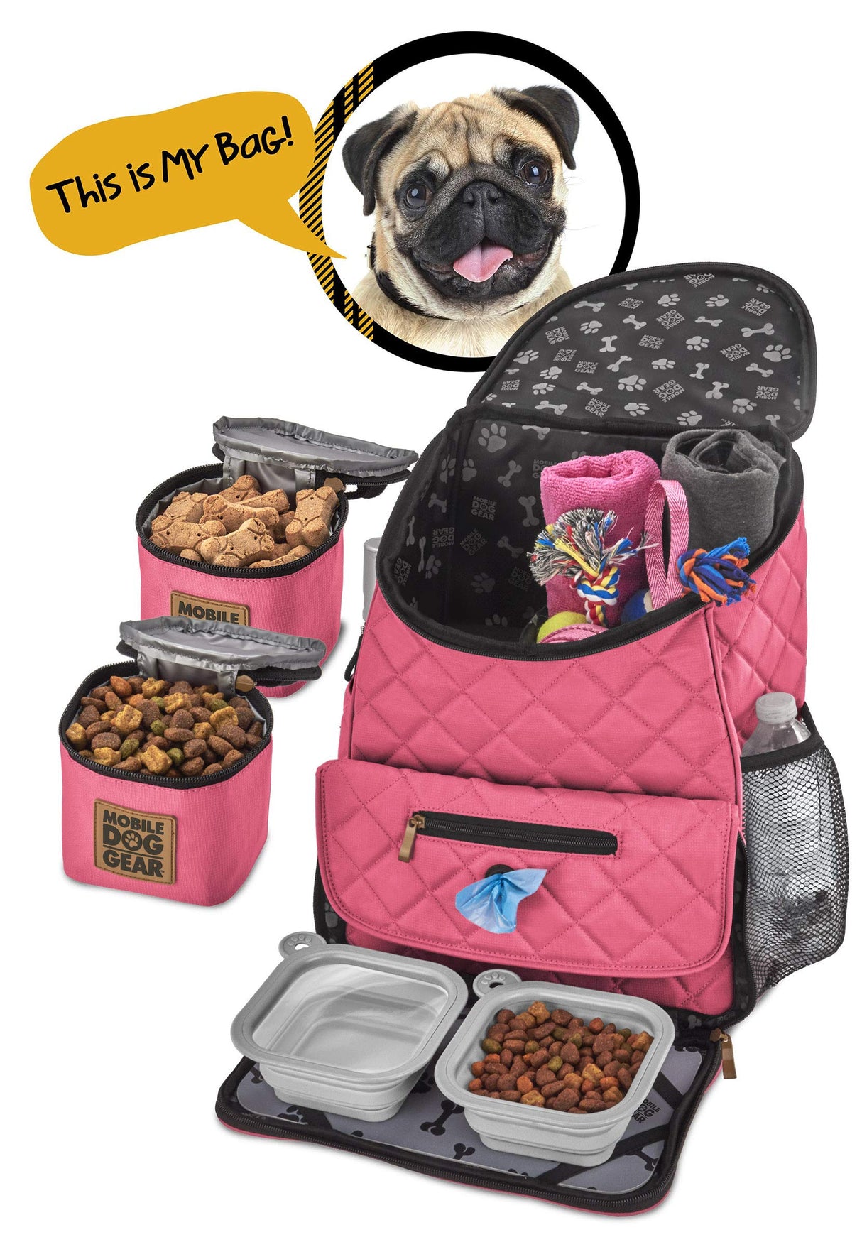 Mobile Dog Gear Unisex Weekender Backpack™ Pink One Size One Size