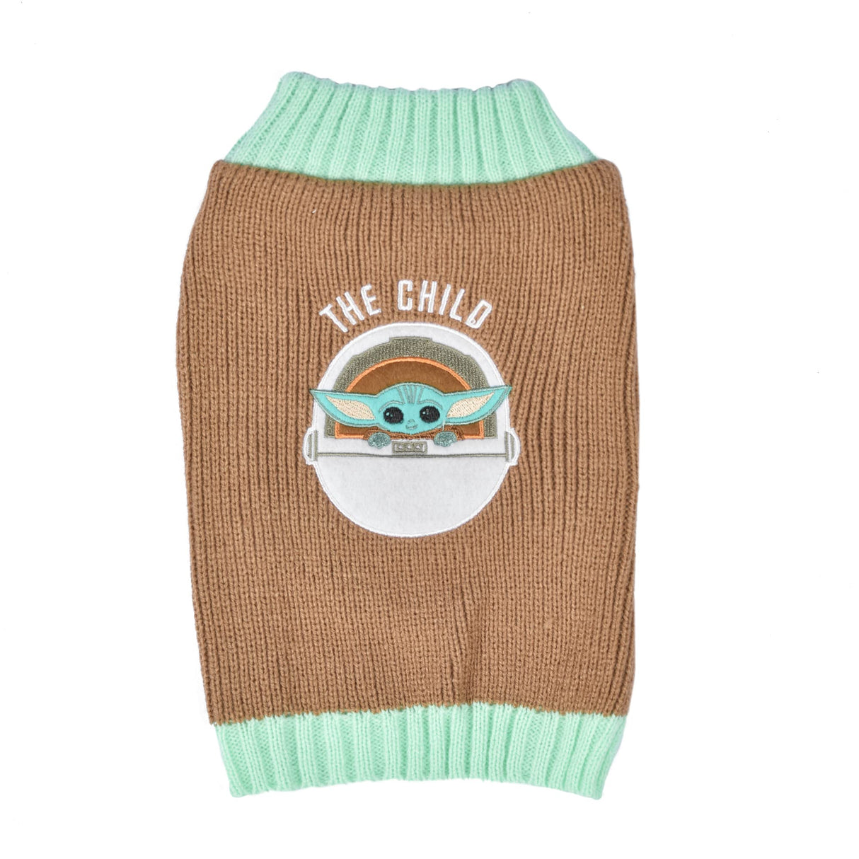Star Wars Mandalorian The Child Dog Sweater - The Mandalorian & Grogu Pet Outerwear for Dogs - Officially Licensed Dog Apparel & Accessories, Size Large