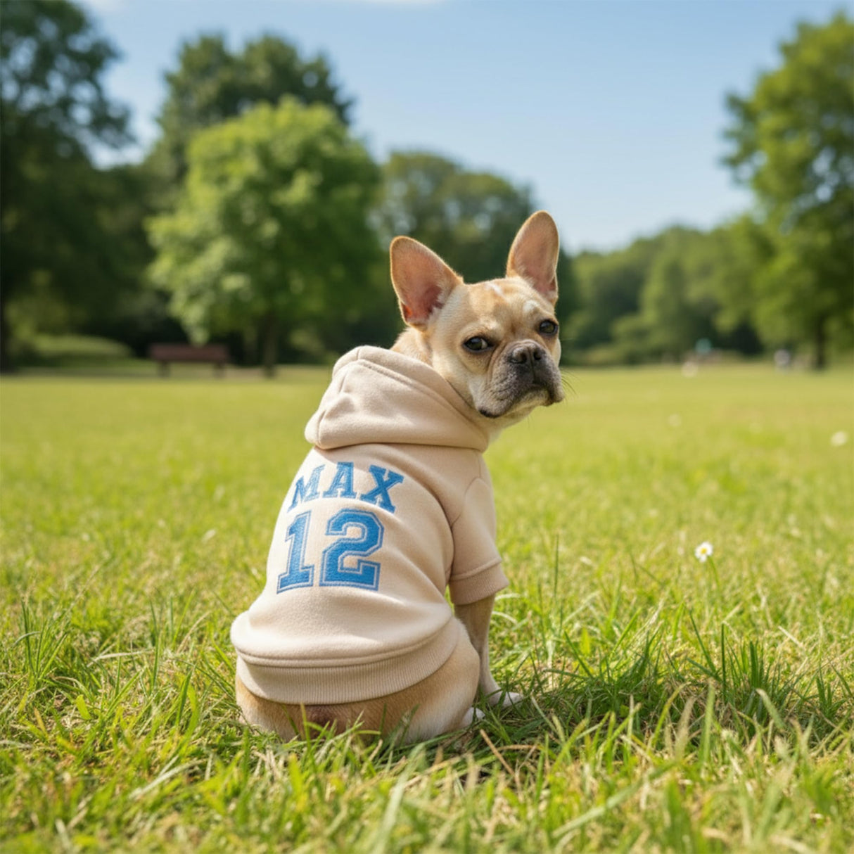Personalized Dog Hoodie with Name/Text, Custom Embroidered or Printed Dog Sweater, Warm Winter Hoodie for Puppies, Cute Birthday Outfit, Unique Gift for Pet Lovers, A3