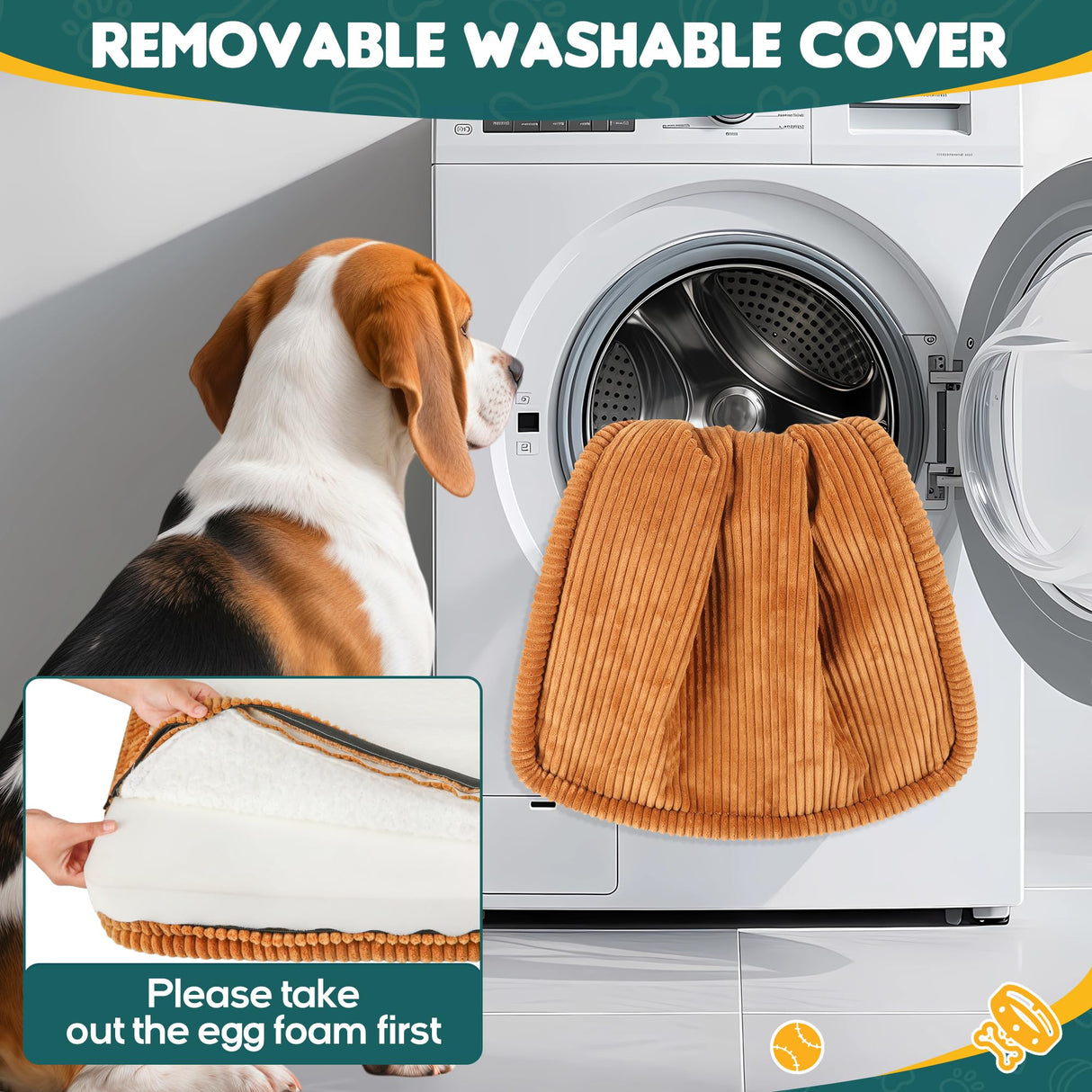 Dog Car Bed, Non-Slip Backseat Extender Pet Mat, Removable Washable Dog Bed for SUVs, Sedans & Trucks, Anti-Slip Travel Bed for Dogs, Easy Clean & Scratch-Proof & Comfort Brown (50"Γ24.6")