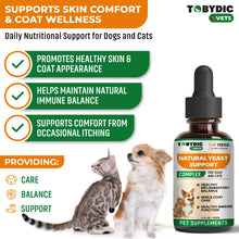 Load image into Gallery viewer, Natural Cats & Dog Yeast Infection Relief - Itchy Skin & Ear Treatment - Reduces Irritation & Relieves Itching and Allergy - Herbal Medicine Drops Supplement - Made in USA
