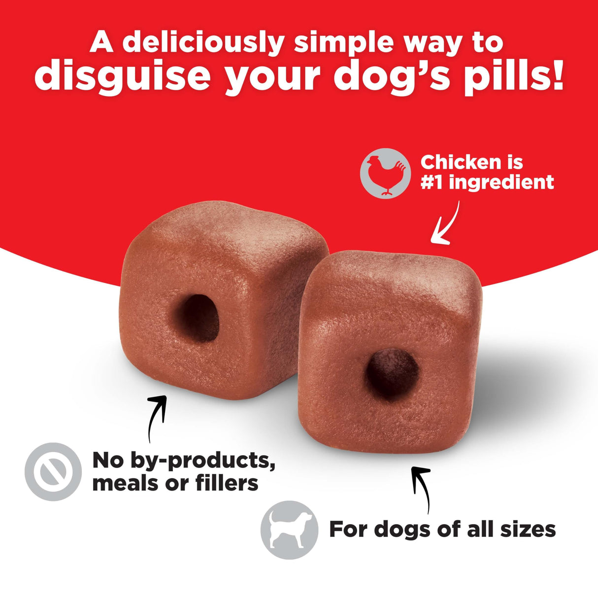 Milk-Bone Pill Pouches with Real Chicken Dog Treats, 6 Ounce Bag (Pack of 5)
