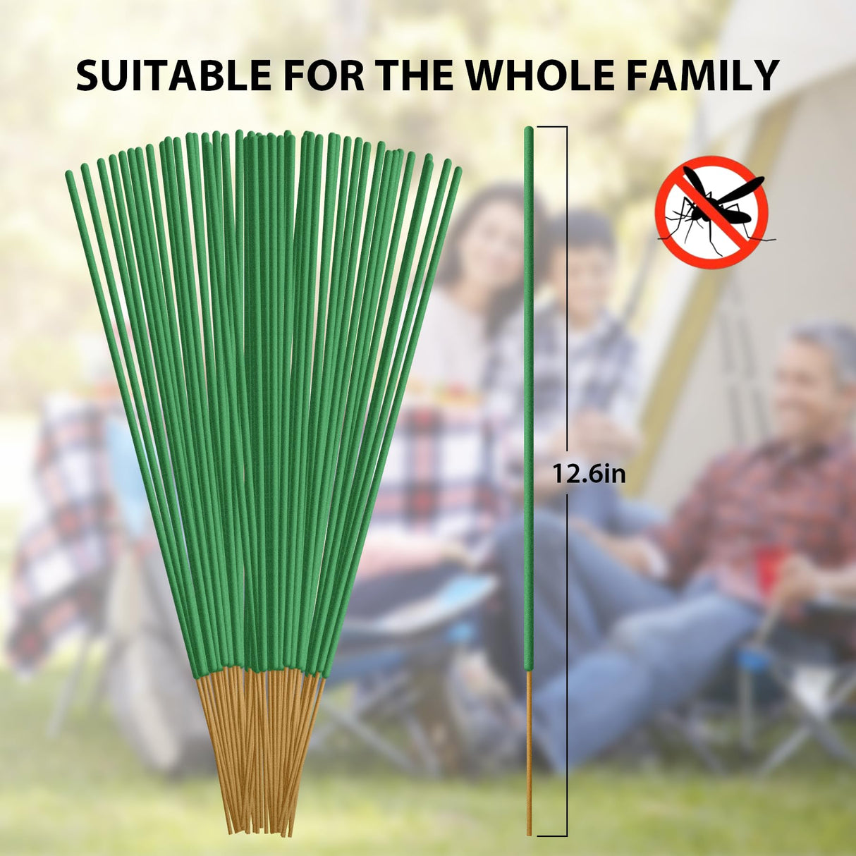 BugBai Mosquito Repellent Outdoor Patio 120 PCS, Citronella Oil Mosquito Incense Sticks Indoor Home Pet Family Safe, Natural Plant-Based Bug Insect Barrier for Yard Garden Lawn Camping Fishing