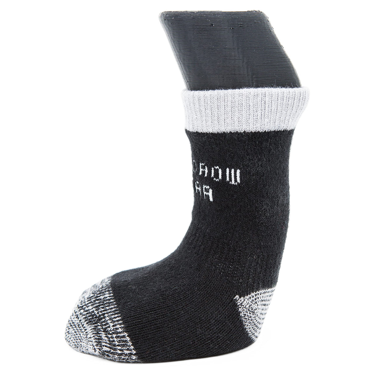 Woodrow Wear, Power Paws Reinforced Foot Dog Socks, Black Grey, XXL, Fits 130-180 pounds