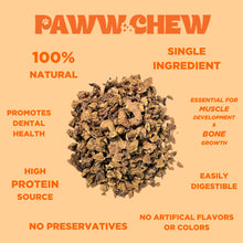 Load image into Gallery viewer, Paww Chew Beef Lung Dog Treats - 100% Natural, Single Ingredient, (2.5 Pound) Made in the USA, Dried & Dehydrated, High Protein High Value Dog Training Treats, Grain Free, Low-Odor Free for All Breeds