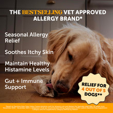 Load image into Gallery viewer, Pet Honesty Dog Allergy Itch Relief - Advanced Itch Supplement with Probiotics for Dogs - Immune Support & Skin Relief for Seasonal Allergies - Natural Itchy Skin & Paw Relief - (Peanut Butter, 90 Ct)