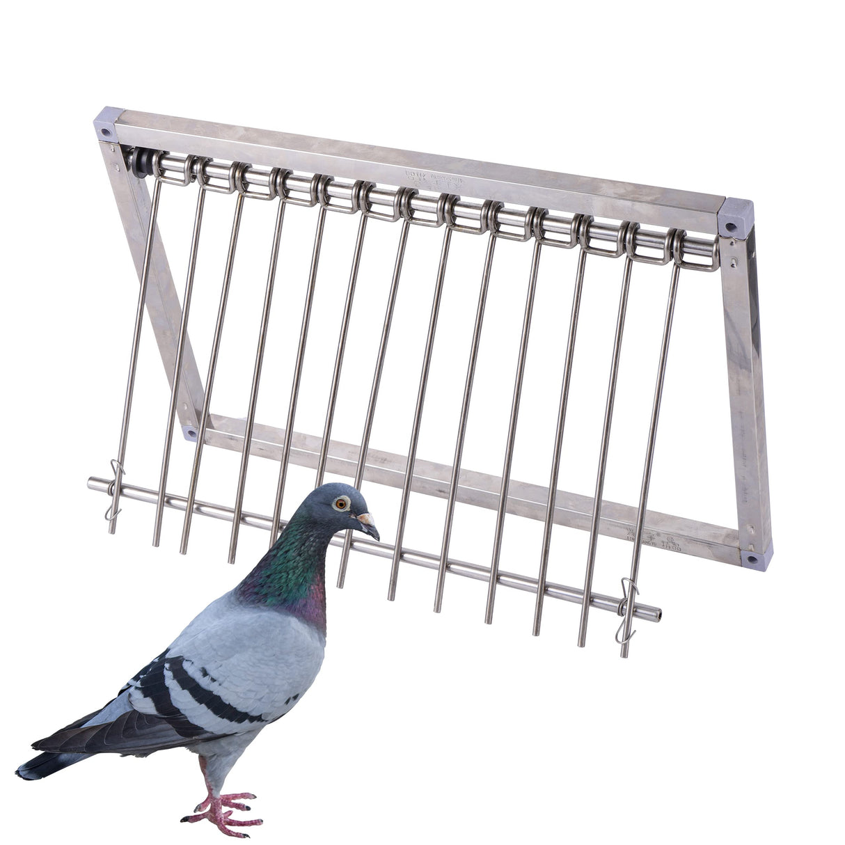 1PC Bird Cages Trap Stainless Steel Pigeon Trap Door Wire Bars Frame Entrance U-Trap for Pigeon Birds House Door (29 * 26 cm)