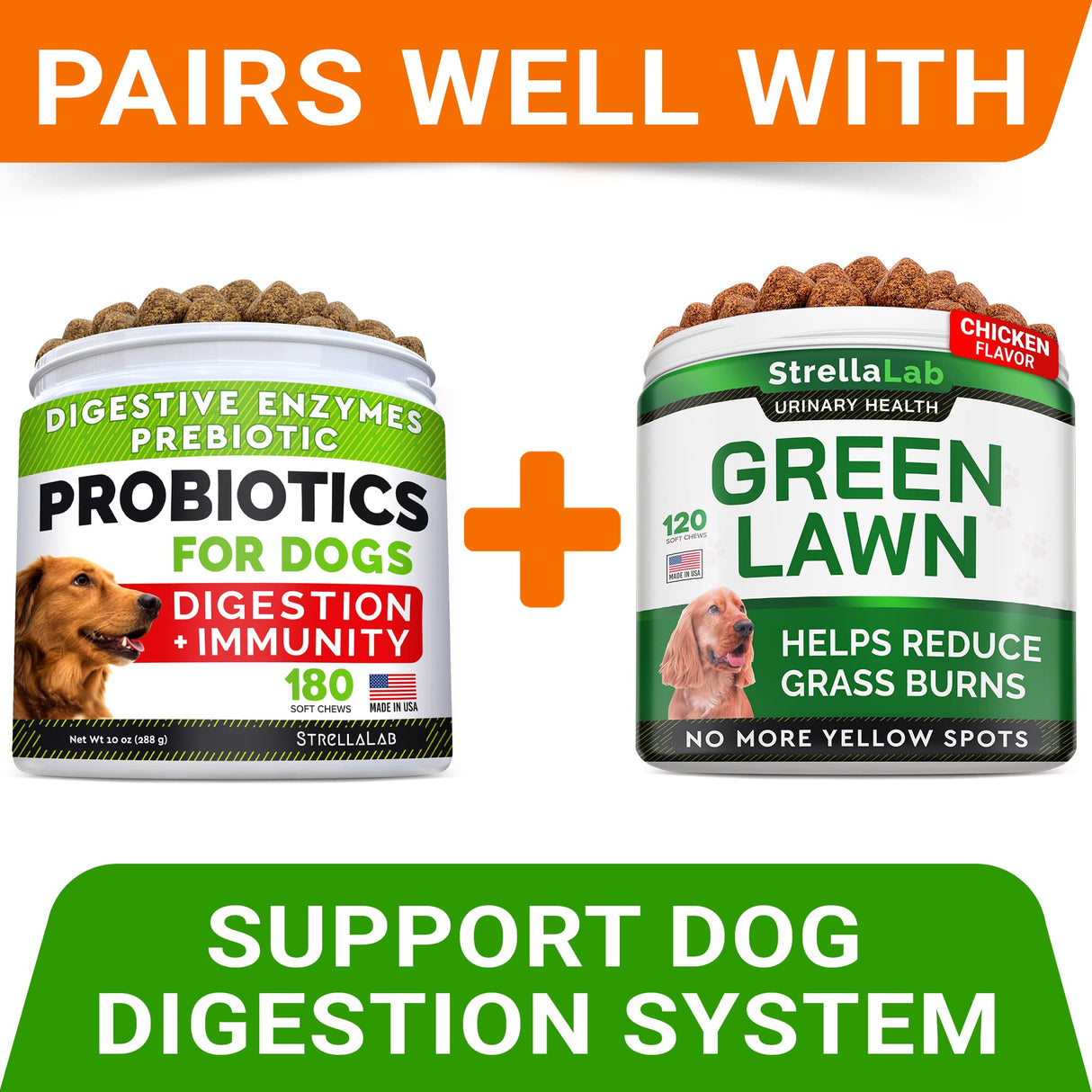 Grass Burn Spot Chews for Dogs - Dog Urine Neutralizer for Lawn - Dog Pee Lawn Spot Saver - Natural Treatment Caused by Dog Urine - Grass Treatment Rocks -DL-Methionine+Enzymes - 120 Chew