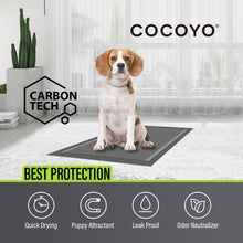 Load image into Gallery viewer, COCOYO Dog Training Pads 丨 Carbon Absorb Eliminating Urine Odor Doggie Training Pads 丨 Premium Charcoal Dog Pee Pads (100 Count, 22x22 inch),Gray