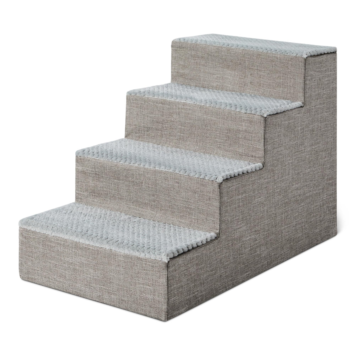 Amazon Basics Dog Steps, 18.7" H, 4-Step Pet Stairs for High Bed Couch and Sofa, Non-Slip Bottom, for Indoor Dogs and Cats, Grey