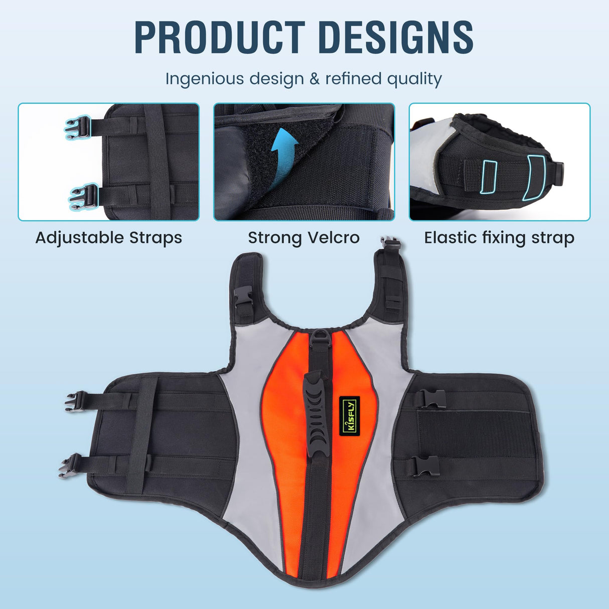 Dog Life Jackets for Large Breeds – Reflective Dog Life Vests for Swimming and Boating, Buoyancy Aid with Rescue Handle, Adjustable Swim Safety Vest (XL, Orange)