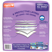 Load image into Gallery viewer, Hartz Home Protection Lavender Scented Dog Pads, XL 30 count, Super Absorbent & Won't Leak, Odor Eliminating