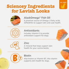 Load image into Gallery viewer, Zesty Paws Omega 3 Alaskan Fish Oil Chew Treats for Dogs - with AlaskOmega for EPA & DHA Fatty Acids - Hip & Joint Support + Skin & Coat Chicken Flavor (90 Soft Chews)