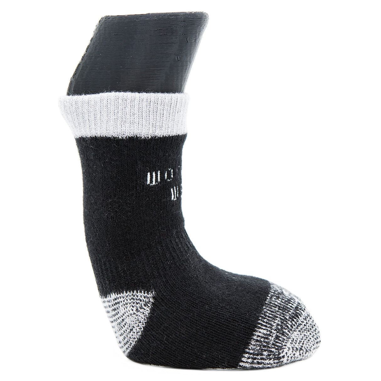 Woodrow Wear, Power Paws Reinforced Foot Dog Socks, Black Grey, XXL, Fits 130-180 pounds