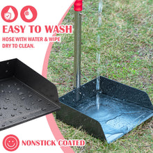 Load image into Gallery viewer, FUSBUNTY Dog Pooper Scooper Set, Pooper Scooper for Dog, Heavy Duty Stainless Steel Rake with Extra Large Tray & Spade No Bending Clean Up for Pet Waste Removal, for Grass, Dirt Or Gravel.