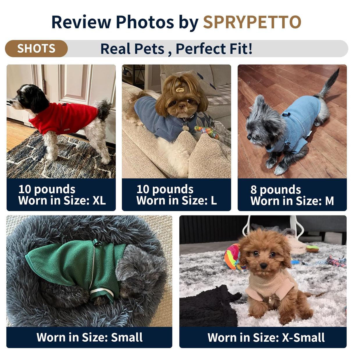 Fleece Dog Sweater for Small Dogs - Recycled Polyester Lightweight & Warm, with D-Ring, Reflective Strip & Adjustable Drawstring, Perfect for Toy Size Pups, Yorkie & Chihuahua(Red L)