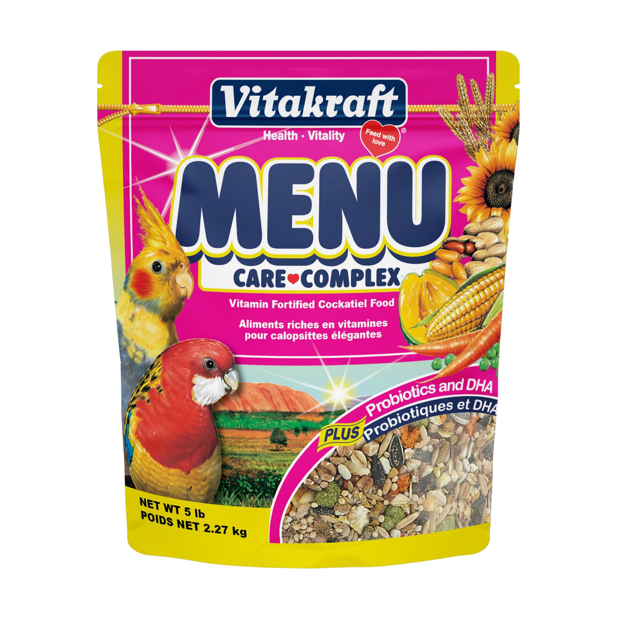 Vitakraft Menu Vitamin Fortified Cockatiel Food, 5 lb