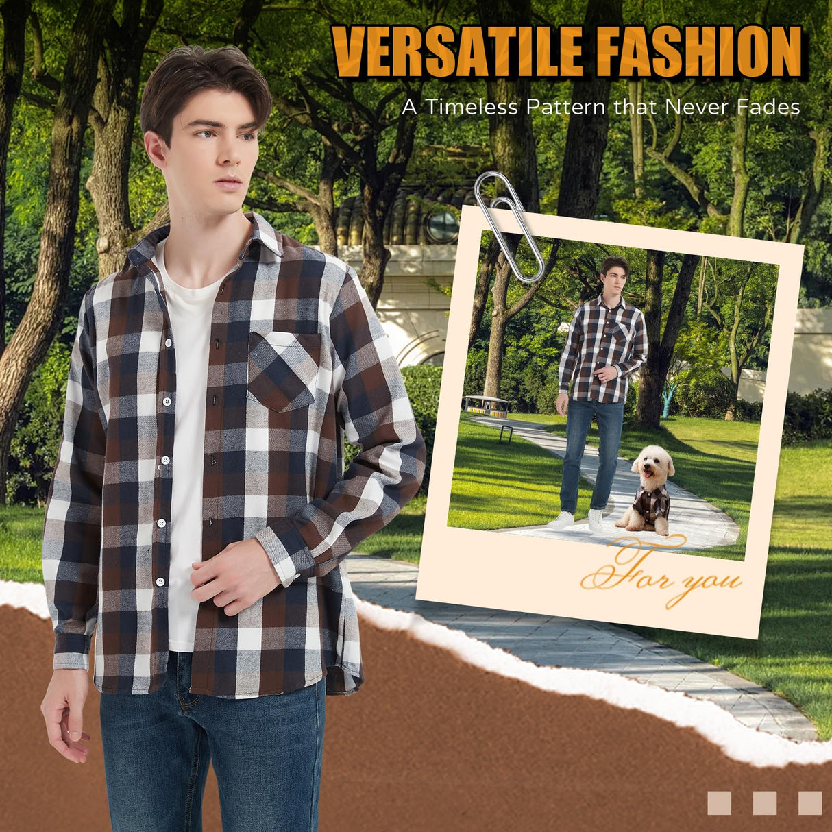 UUREED Dog Plaid Shirts Dog Clothes Dogs and Owner Shirts are Sold Separately
