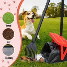 Load image into Gallery viewer, TIMINGILA 36" Pooper Scooper Swivel Bin & Rake with 100 Dog Poop Bags,Adjustable Long Handle for No-Bend Cleanup,Portable Non-Breakable Dog Poop Scooper for Large Medium Small Dogs
