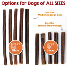 Load image into Gallery viewer, Riley's 6 Inch Beef Collagen Sticks for Dogs, Collagen Chews for Dogs, Bully Stick & Rawhide Alternative, Long Lasting, No Raw Hide Chews, Single Ingredient Dog Treat - 5 ct